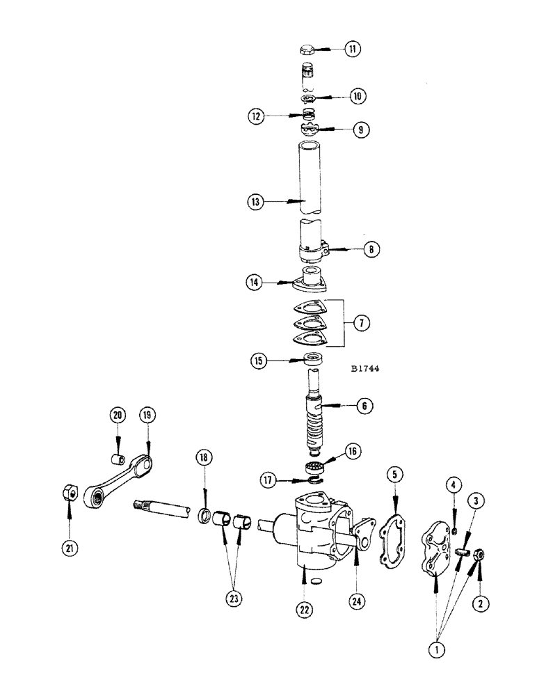 Схема запчастей Case IH 660 - (300) - F81654 STEERING ASSEMBLY 