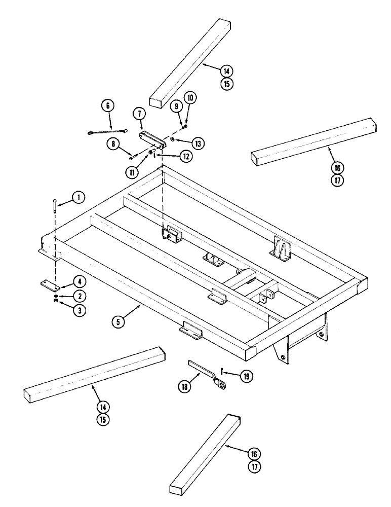 Схема запчастей Case IH DOT B - (008) - MAIN FRAME AND GANG BEAMS, 11 AND 14 FOOT (3.4 AND 4.3 M) 