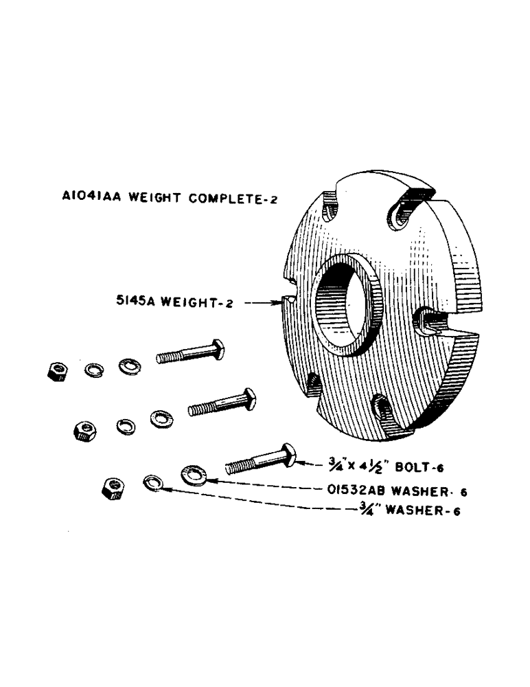 Схема запчастей Case IH DV-SERIES - (084) - WEIGHTS FOR REAR WHEELS, D, DC, DO, DV (06) - POWER TRAIN