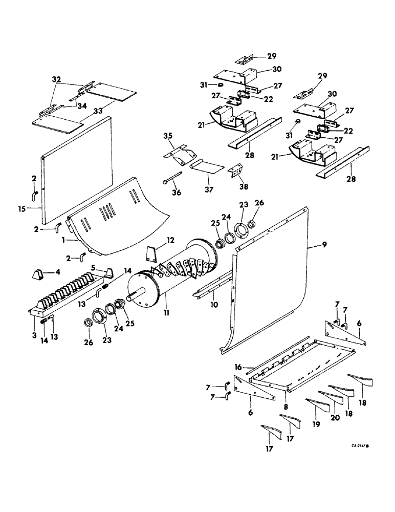 Схема запчастей Case IH 914 - (20-09) - SEPARATOR, STRAW CHOPPER, CUTTING PARTS Separation