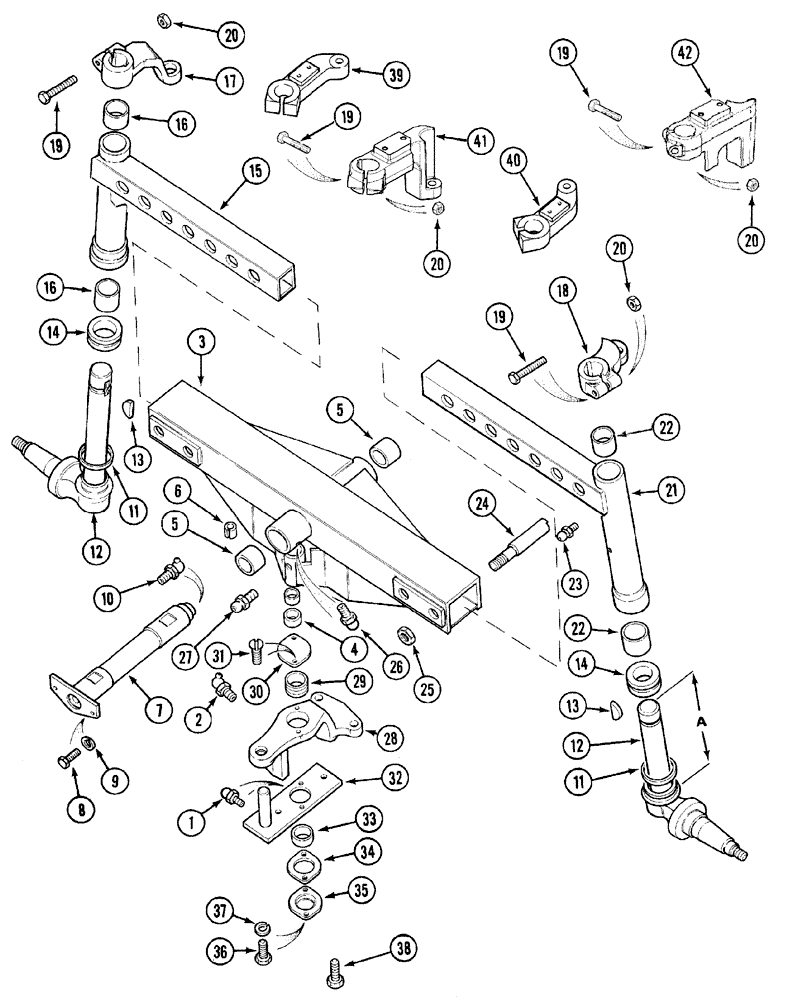 Схема запчастей Case IH CX90 - (05-07) - ADJUSTABLE FRONT AXLE - STRAIGHT (05) - STEERING