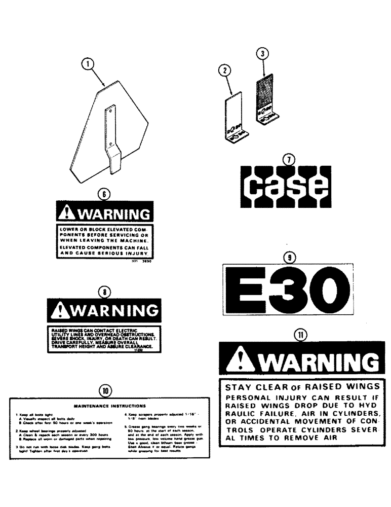 Схема запчастей Case IH E30 - (102) - REFLECTORS AND SMV SYMBOL 