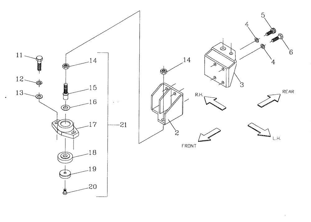 Схема запчастей Case IH 7700 - (C05[02]) - ENGINE MOUNTS {125} Engine & Engine Attachments