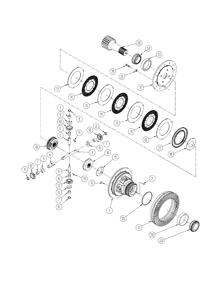 Схема запчастей Case IH STX375 - (06-56) - AXLE ASSY DIFFERENTIAL WITH DIFFERENTIAL LOCKS, STX 375 HEAVY DUTY, STX 440 QUADTRAC TRACTOR (06) - POWER TRAIN