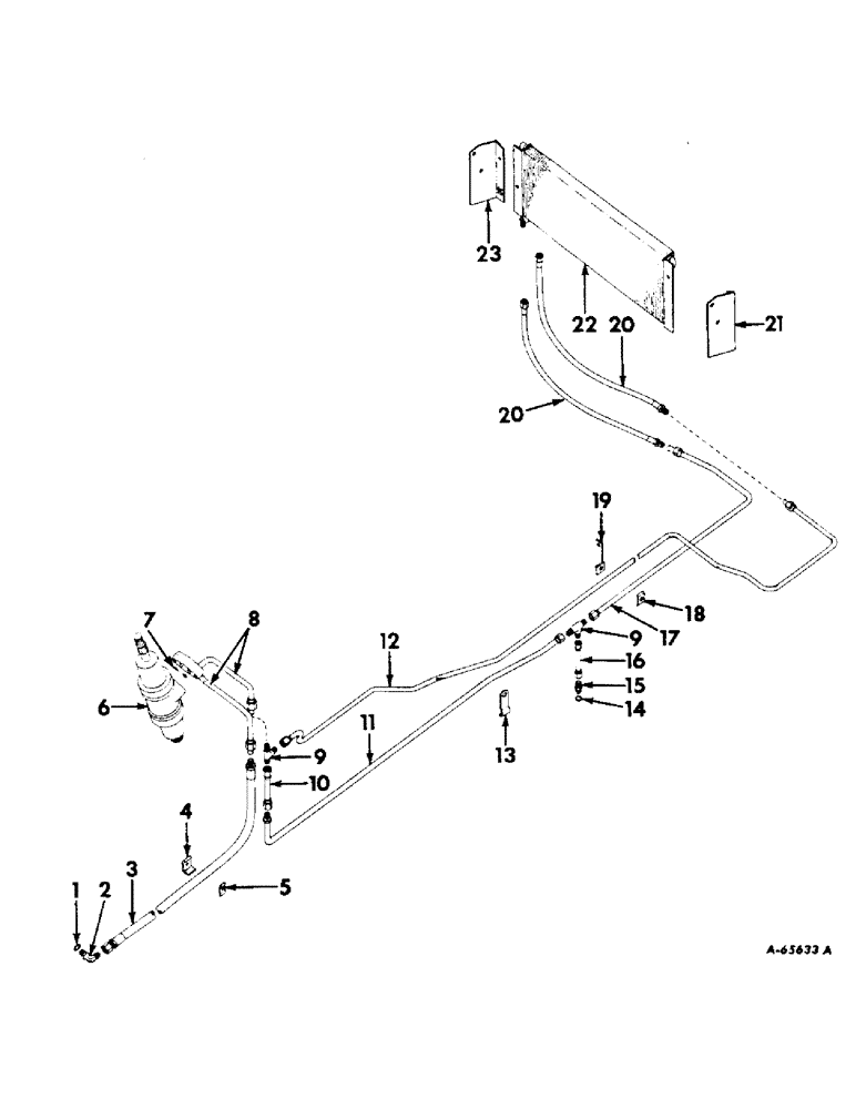 Схема запчастей Case IH 404 - (073) - STEERING MECHANISM, POWER STEERING, FARMALL SERIES TRACTORS W/ 3/8 INCH O.D. TUBING, 501 TO 1813 Steering Mechanism