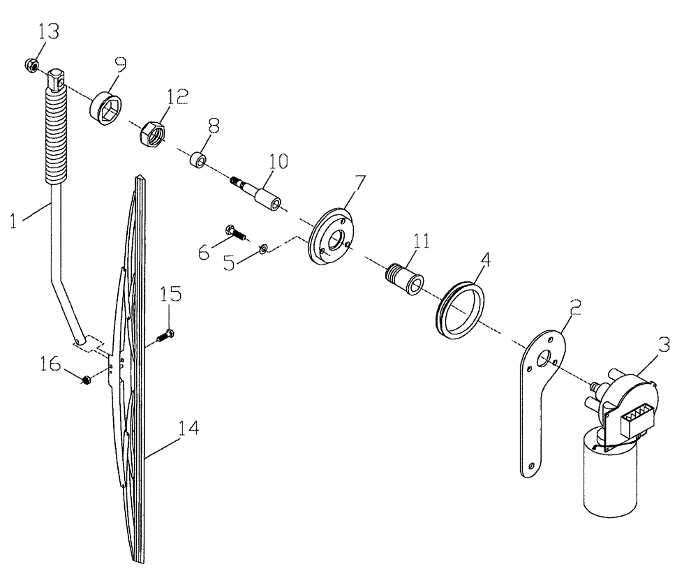 Схема запчастей Case IH 7700 - (A05[65A]) - WINDSCREEN WIPER Mainframe & Functioning Components
