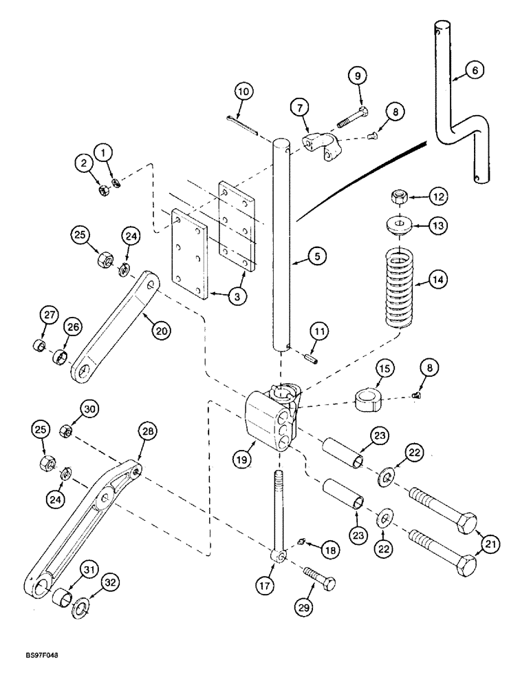 Схема запчастей Case IH 6100 - (9-36) - NO-TILL COULTER, WITH VERTICAL CUSHION SPRING, PIVOT COMPONENTS LIQUID AND DRY FERTILIZER (09) - CHASSIS/ATTACHMENTS