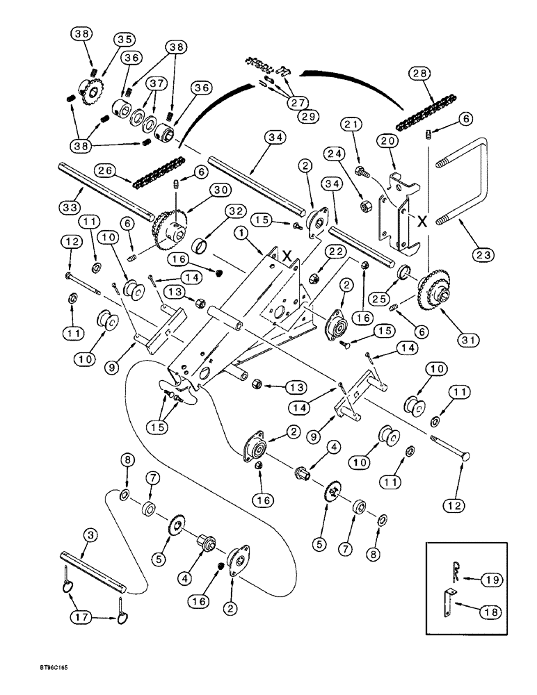 Схема запчастей Case IH 955 - (9B-18) - SEED DRIVE SPEED CHANGE, 12 ROW NARROW - PARALLEL FRONT FOLD (09) - CHASSIS/ATTACHMENTS
