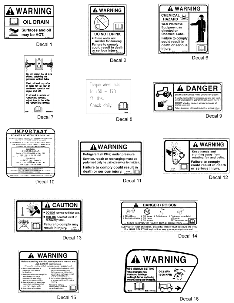 Схема запчастей Case IH 3150 - (10-003) - EXTERIOR DECALS - INFO GROUP (13) - DECALS