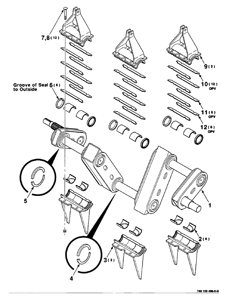 Схема запчастей Case IH 8590 - (5-04) - CRANK ASSEMBLY (13) - FEEDER