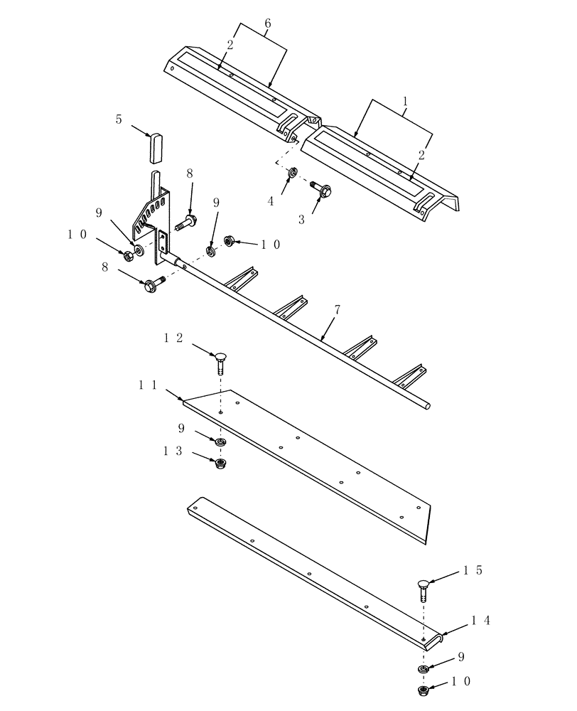 Схема запчастей Case IH HDX181 - (004) - HEADER SHIELDING, REAR (58) - ATTACHMENTS/HEADERS