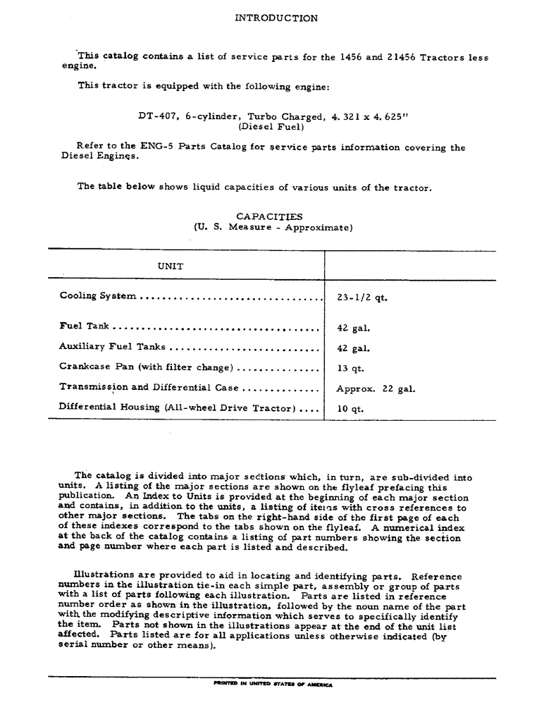 Схема запчастей Case IH 1456 - (00-04) - INTRODUCTION - FLUID CAPACITIES (00) - GENERAL