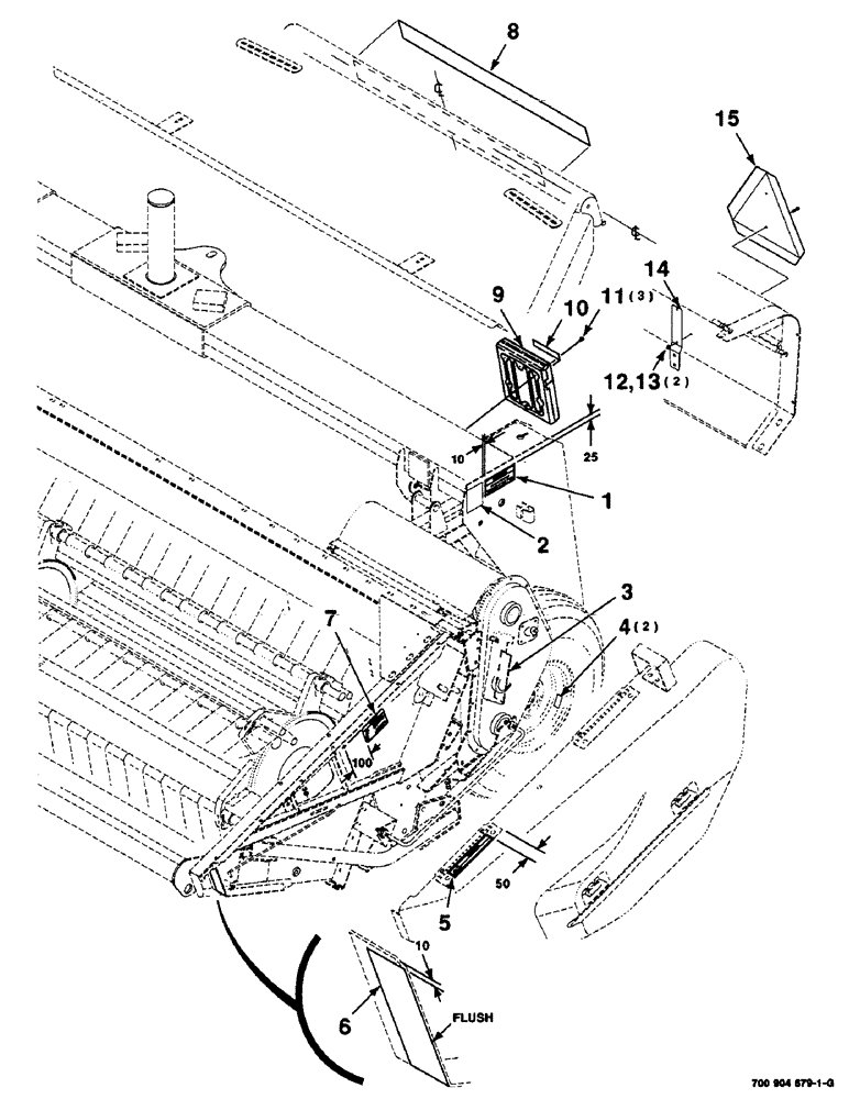 Схема запчастей Case IH SC414 - (9-06) - DECALS AND LOCATION DIAGRAM (HEADER - LEFT) (09) - CHASSIS