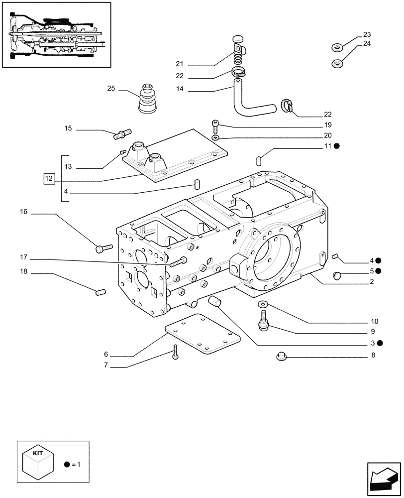 Схема запчастей Case IH JX95 - (1.21.0[02]) - TRACTOR BODY - CAPS AND COVERS (03) - TRANSMISSION