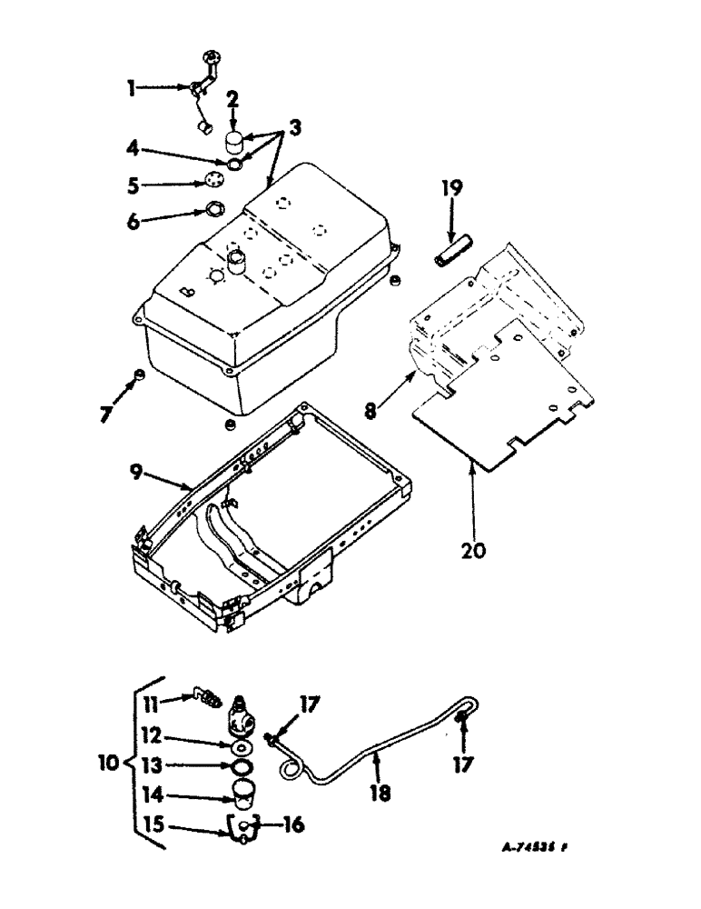 Схема запчастей Case IH 826 - (12-03) - POWER, FUEL TANK, SUPPORTS AND PIPING, GASOLINE ENGINE TRACTORS Power