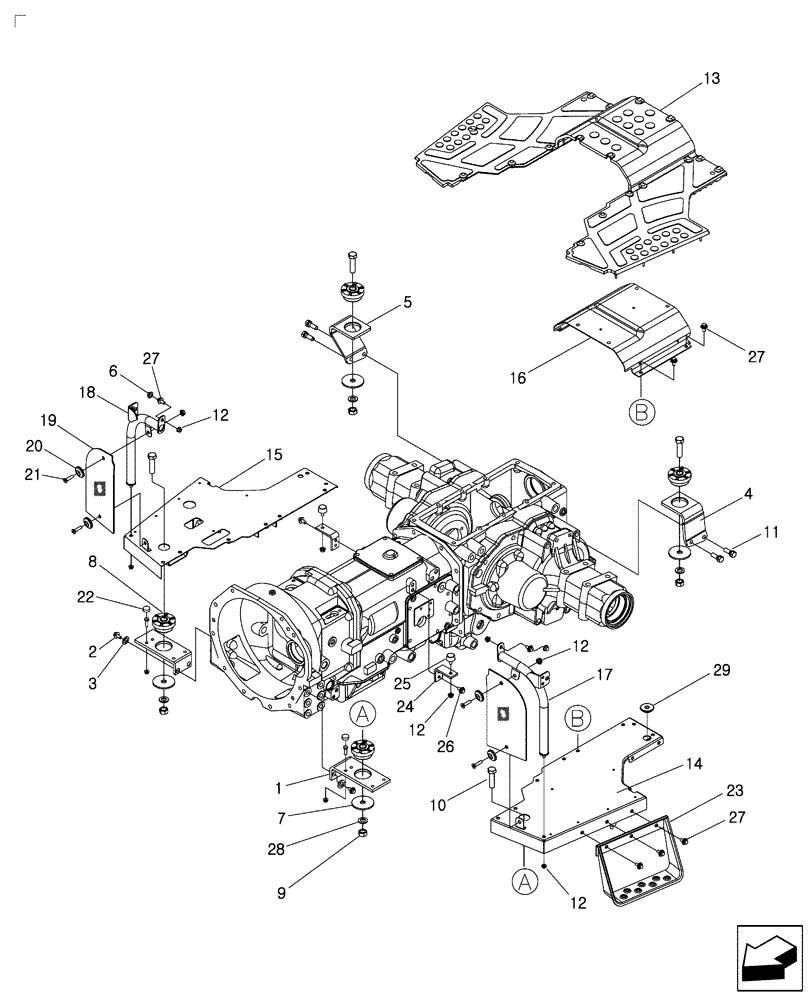 Схема запчастей Case IH FARMALL 40B - (90.118.02) - STEPS & FLOOR MATS - HST (90) - PLATFORM, CAB, BODYWORK AND DECALS