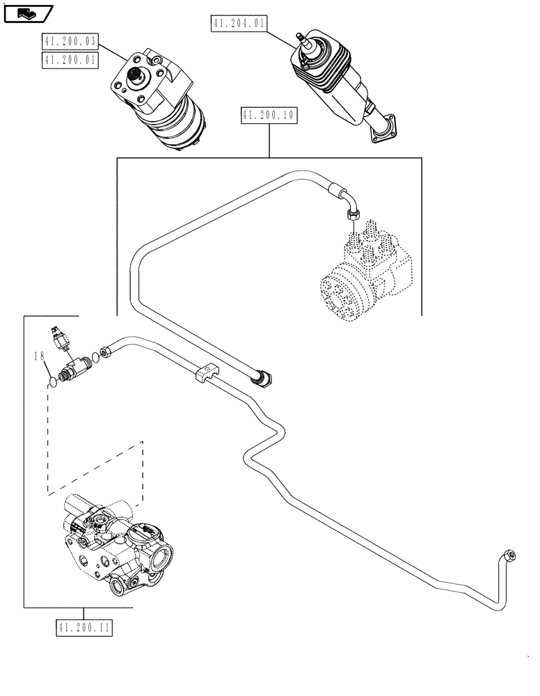 Схема запчастей Case IH MAGNUM 210 - (00.000.41) - PICTORIAL INDEX - STEERING (00) - GENERAL & PICTORIAL INDEX