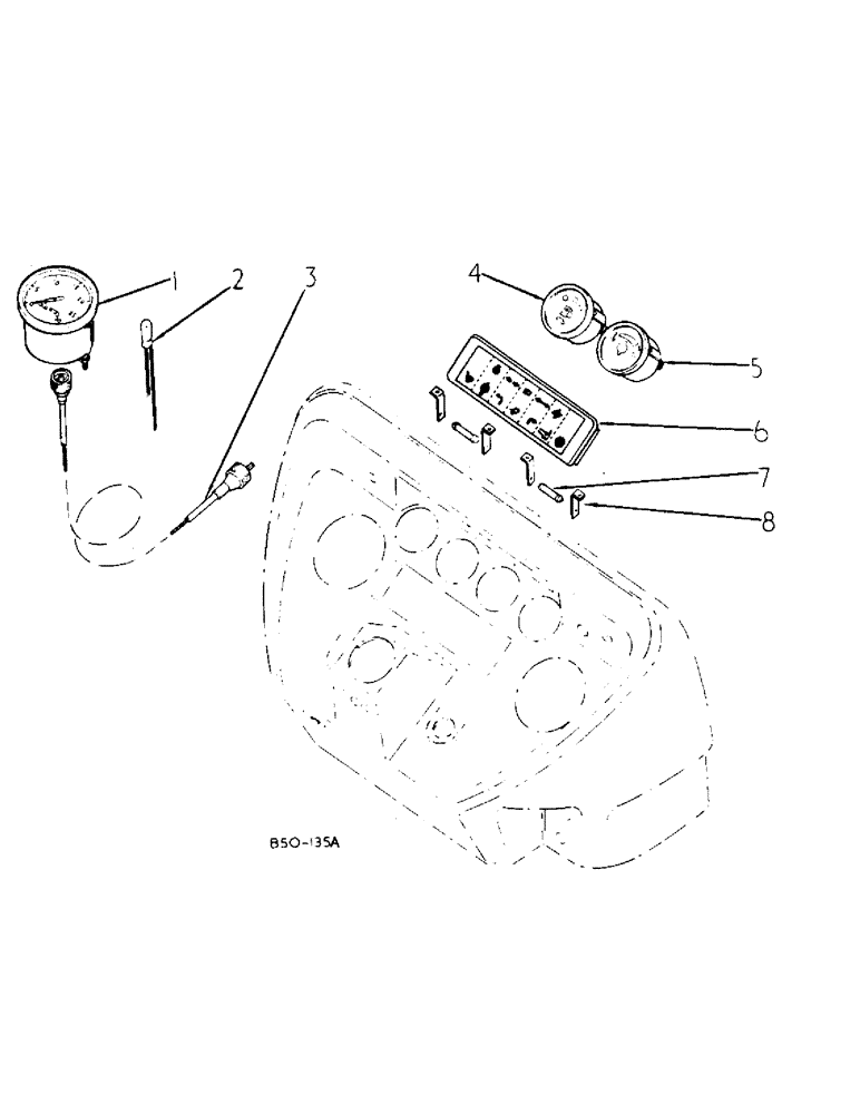Схема запчастей Case IH 484 - (11-02) - INSTRUMENTS Instruments