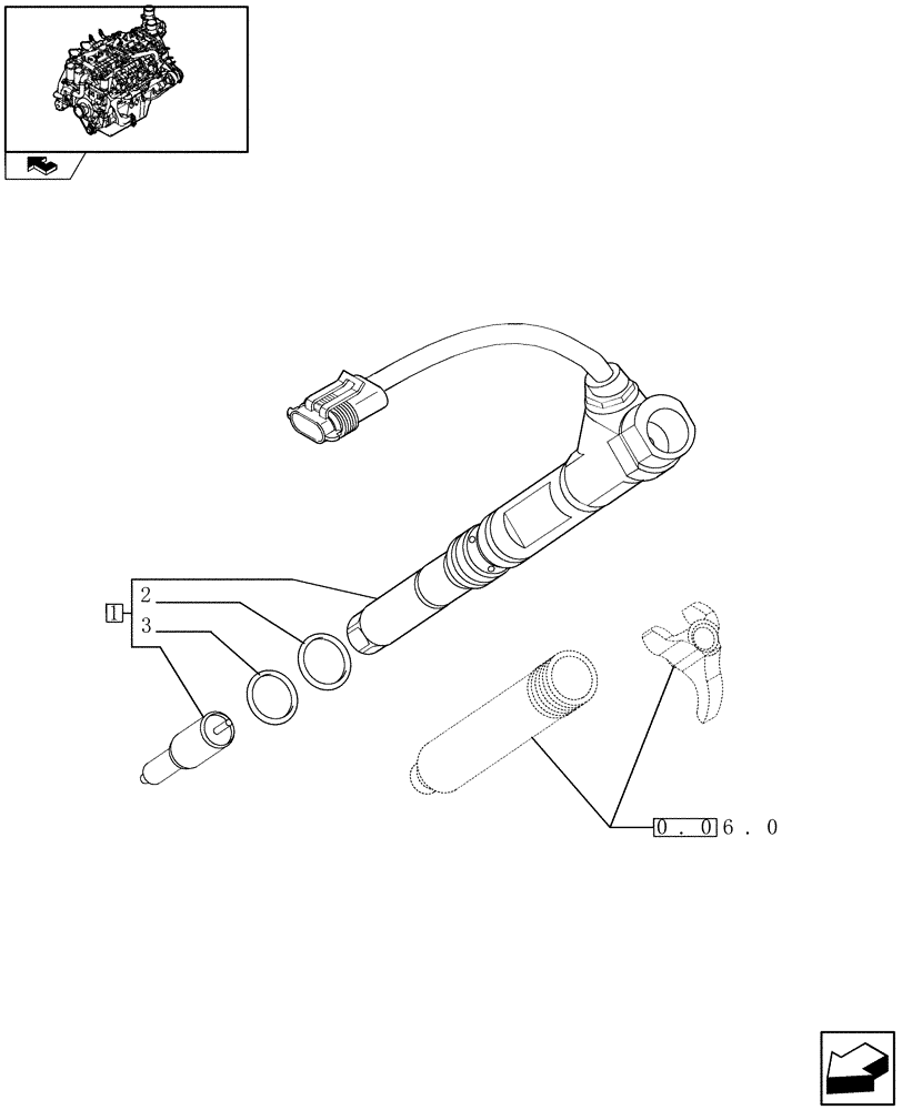 Схема запчастей Case IH FVAE2884X B200 - (0.14.9) - INJECTION EQUIPMENT - INJECTOR (504064811) 