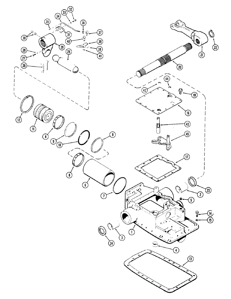 Схема запчастей Case IH 870 - (248) - ROCKSHAFT AND HOUSING (09) - CHASSIS/ATTACHMENTS