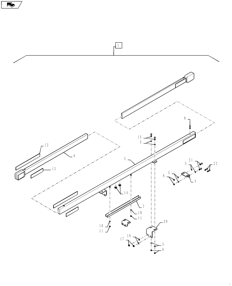 Схема запчастей Case IH STEIGER 500 - (88.055.13) - DIA KIT - MARKER LIGHTS (NORTH AMERICA) (88) - ACCESSORIES