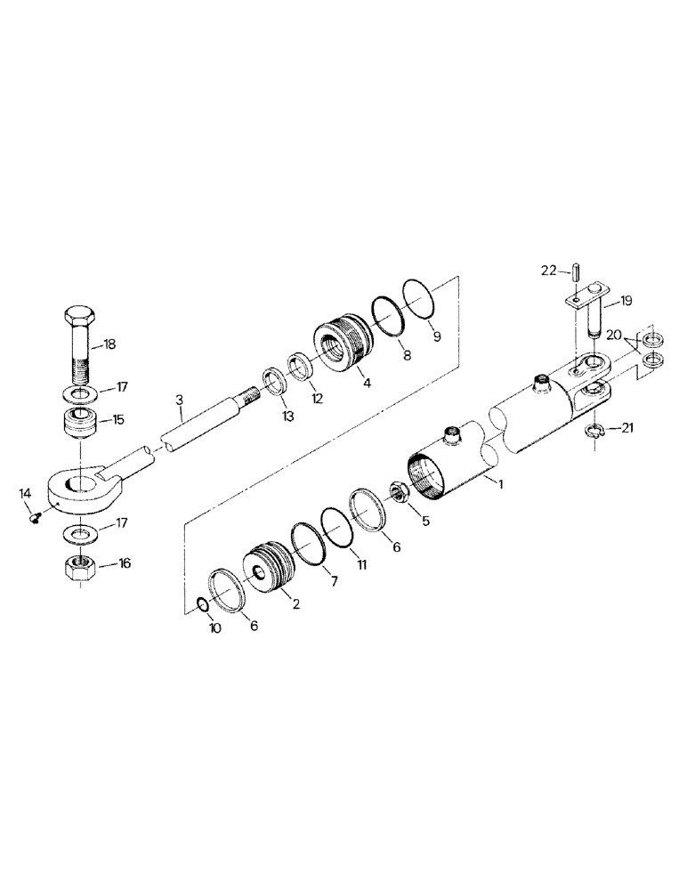 Схема запчастей Case IH KM-325 - (08-19) - STEERING CYLINDER ASSEMBLY, LATER STYLE, ASN 4164, 8-17-84 (07) - HYDRAULICS