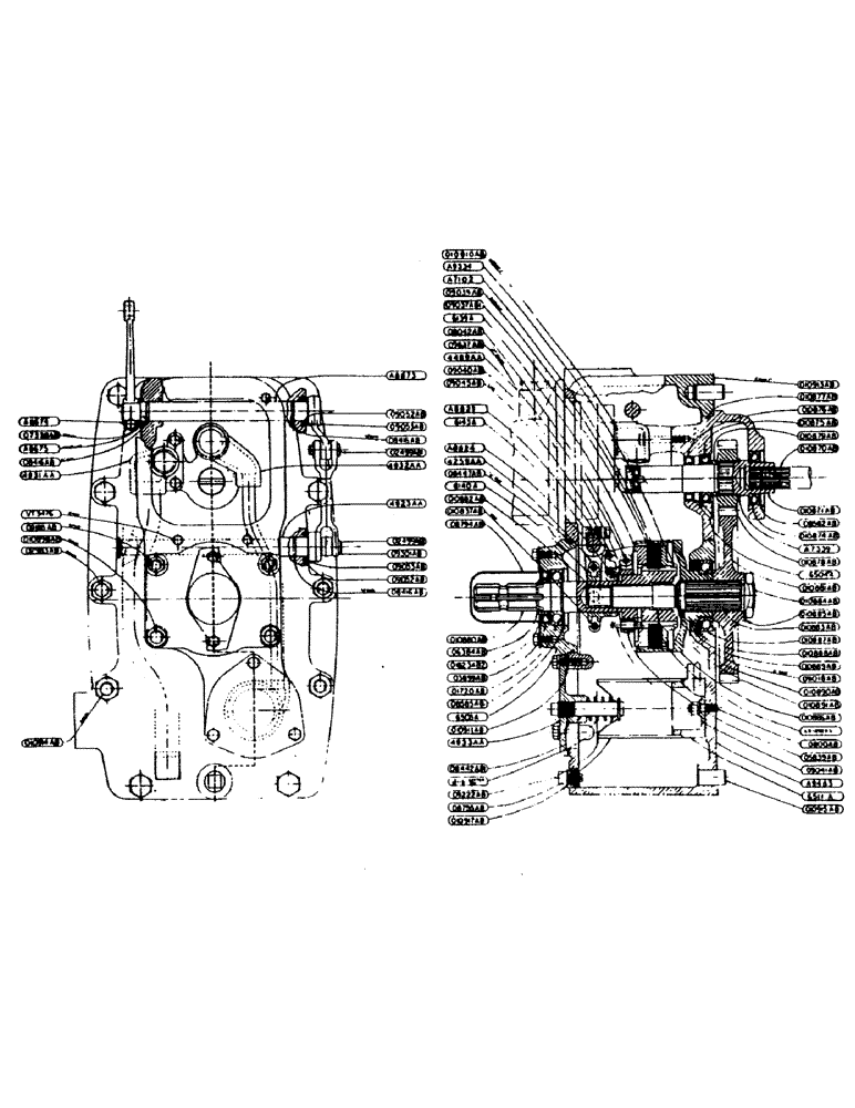 Схема запчастей Case IH 400-SERIES - (195) - PTO AND HYDRAULIC PUMP HOUSING ASSEMBLY (08) - HYDRAULICS