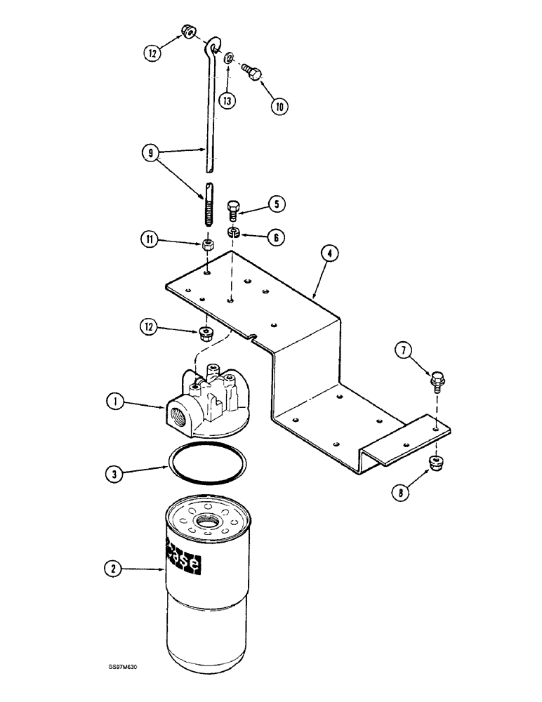 Схема запчастей Case IH 1660 - (8-012) - HYDRAULIC RETURN FILTER, P.I.N. JJC0103800 AND AFTER (07) - HYDRAULICS