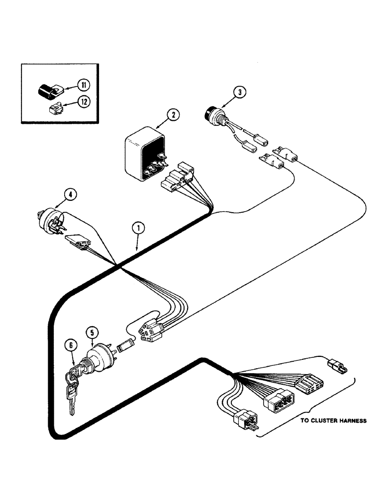 Схема запчастей Case IH 2090 - (4-066) - CONSOLE HARNESS, P.I.N. 8841101 AND AFTER (04) - ELECTRICAL SYSTEMS
