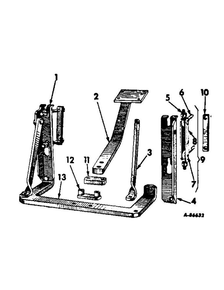 Схема запчастей Case IH HYDRO 70 - (09-03) - FRAME, QUICK ATTACHABLE DRAWBAR, FARMALL HI-CLEAR TRACTORS (12) - FRAME