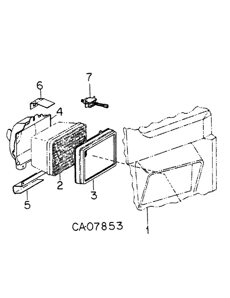 Схема запчастей Case IH 5488 - (08-13) - ELECTRICAL, FRONT FLOOD LIGHT MOUNTING, TRACTORS WITH DELUXE CONTROL CENTER (06) - ELECTRICAL