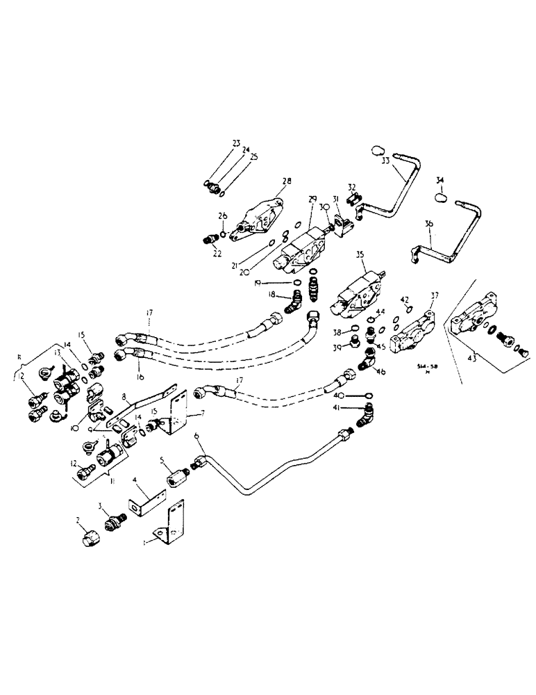 Схема запчастей Case IH 454 - (10-20) - AUXILIARY VALVES (07) - HYDRAULICS