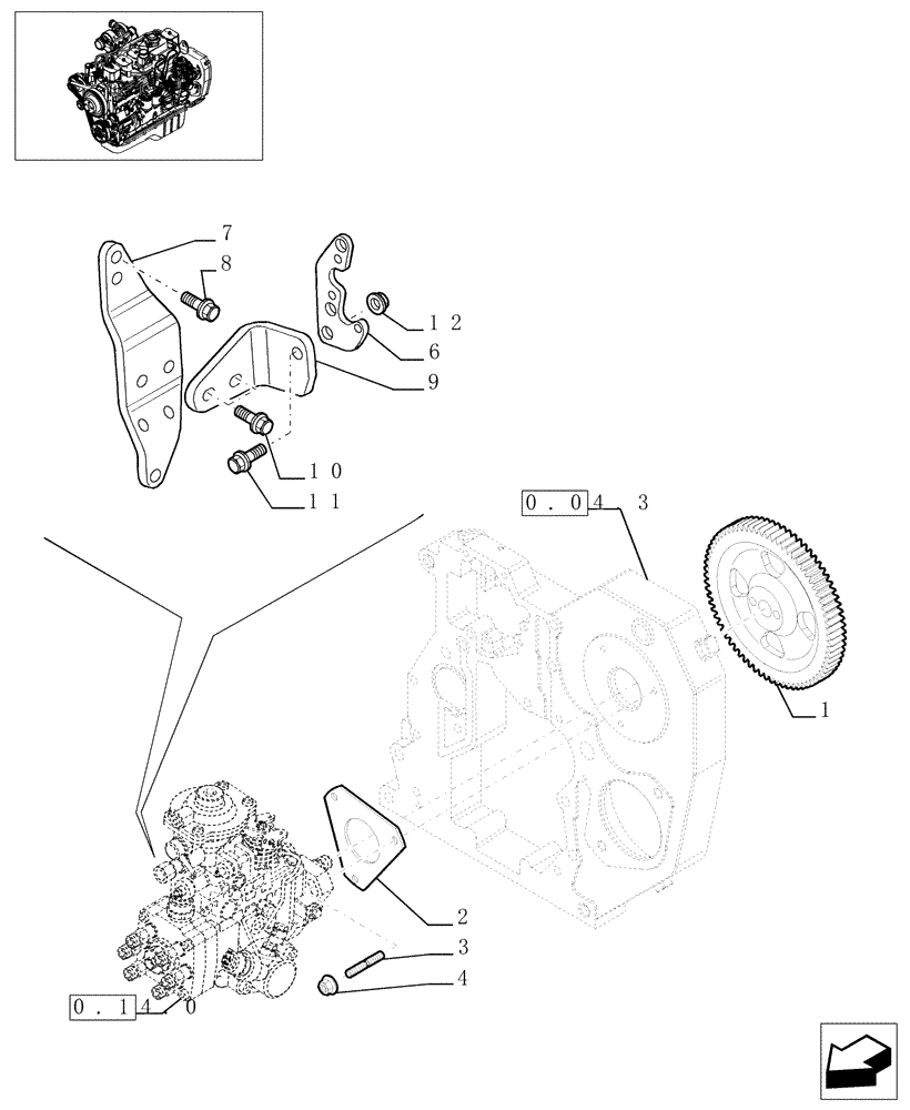 Схема запчастей Case IH F4GE0684E D600 - (0.14.2[01]) - INJECTION PUMP - CONTROL (504066547) 