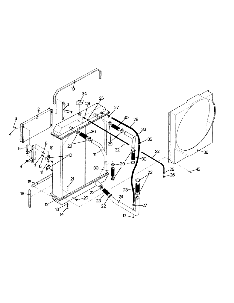 Схема запчастей Case IH ST450 - (04-12) - RADIATOR AND MOUNTING, CUMMINS ENGINE (04) - Drive Train