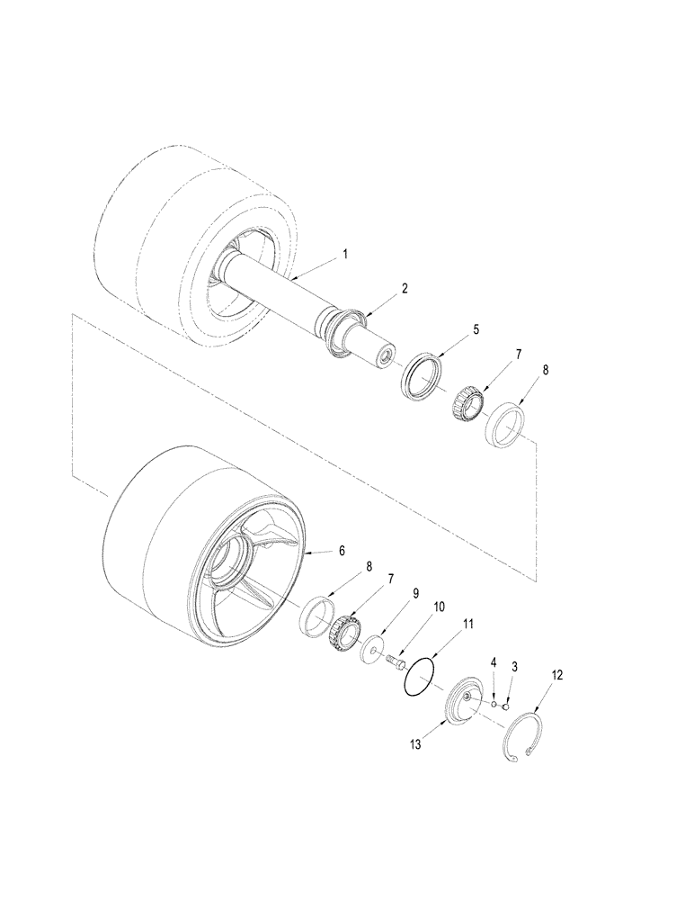 Схема запчастей Case IH STEIGER 435 - (06-14) - AXLE ASSEMBLY - ROLLER SHAFT (06) - POWER TRAIN