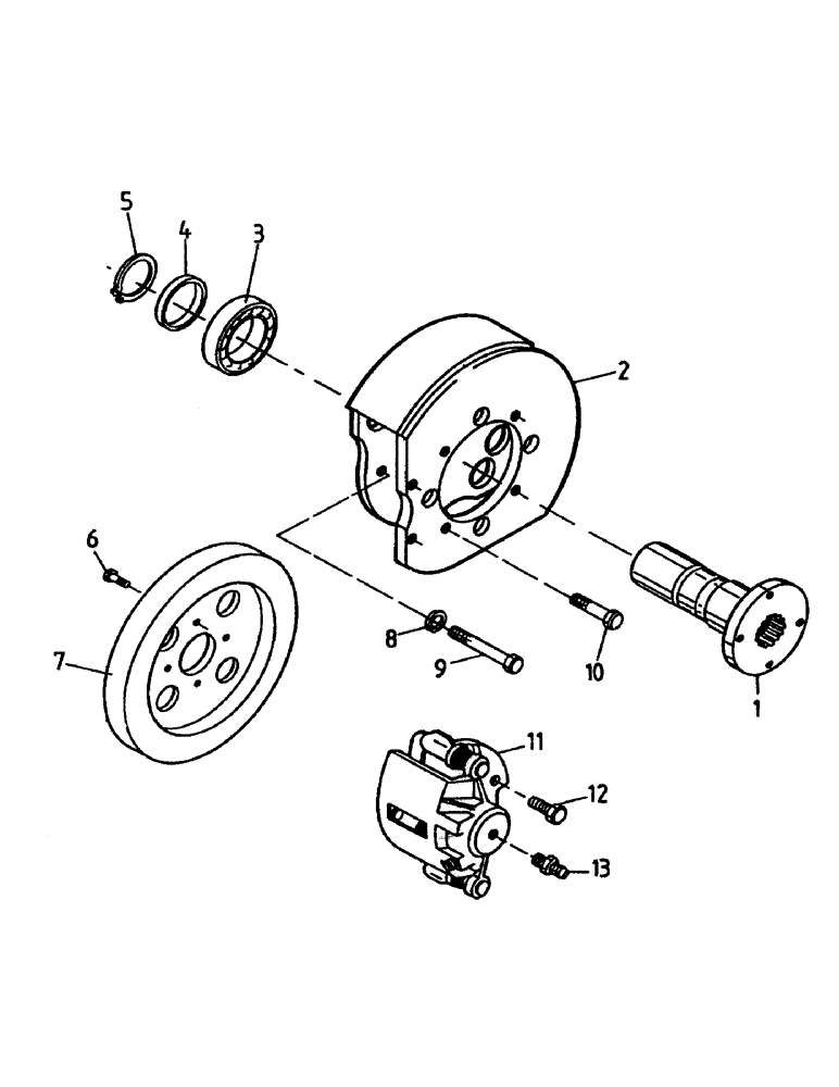 Схема запчастей Case IH 7000 - (A09-04) - BRAKES, RIGHT HAND, 7000 Mainframe & Functioning Components