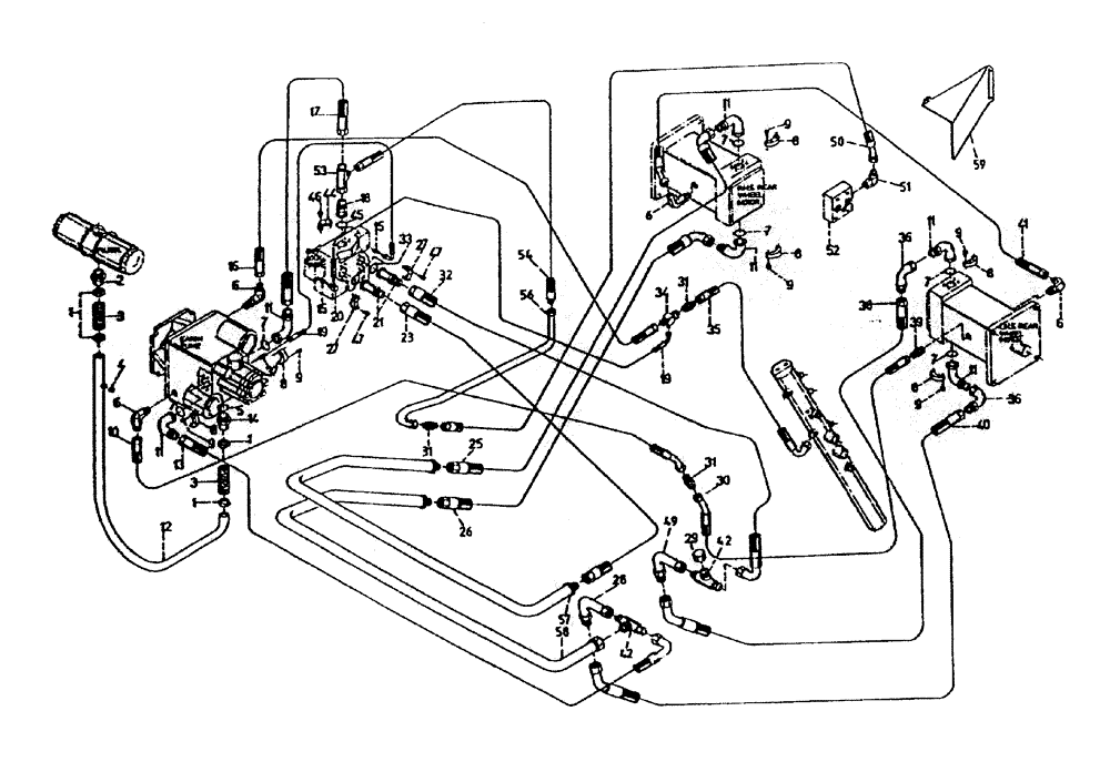 Схема запчастей Case IH 7000 - (B06-60) - HYDRAULIC CIRCUIT, (TRANSMISSION 7000 ... WITH POSITIVE Hydraulic Components & Circuits