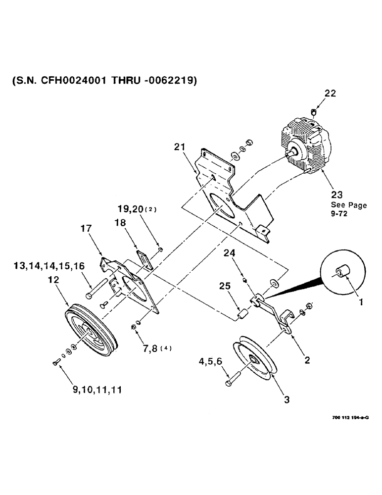 Схема запчастей Case IH 8520 - (9-70) - HYDRAULIC PUMP AND CLUTCH ASSEMBLY (RADIAL PISTON), (S.N. CFH0024001 THRU CFH0062219) Decals & Attachments