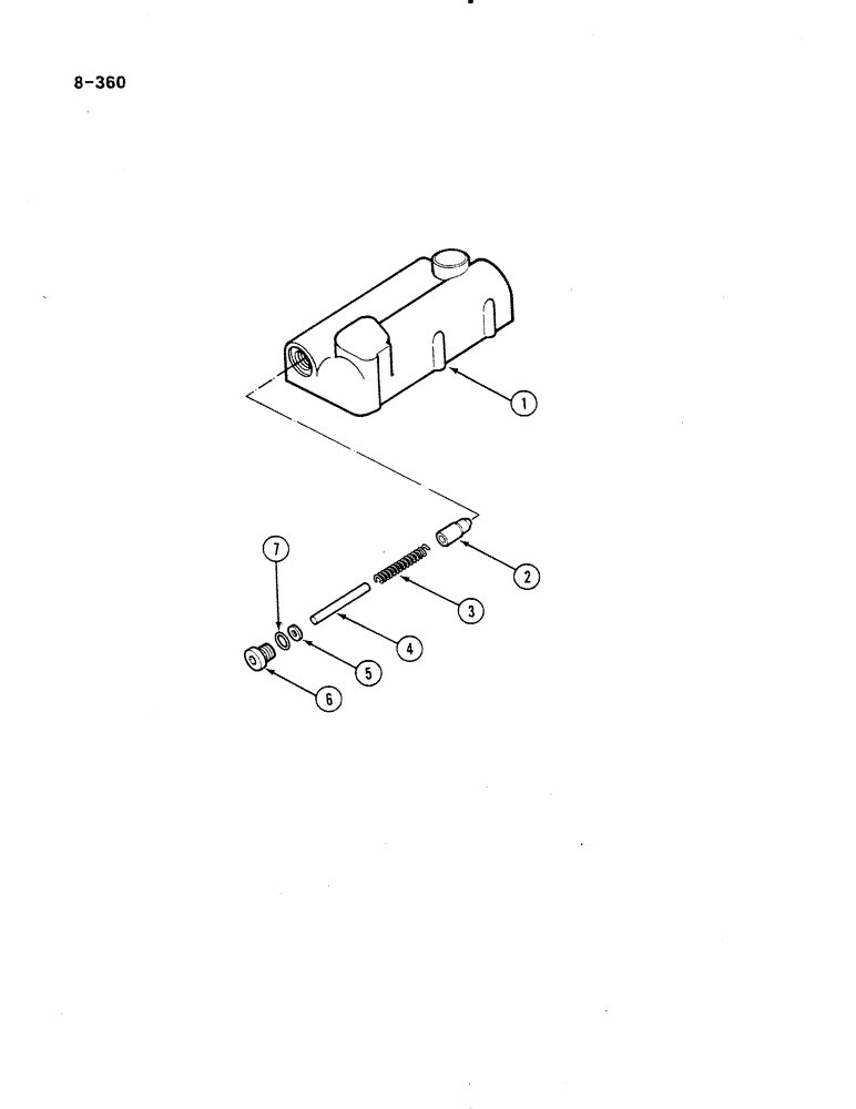 Схема запчастей Case IH 485 - (8-360) - REGULATOR VALVE, 4 WHEEL DRIVE, MFD TRACTORS, P.I.N. 18001 AND AFTER (08) - HYDRAULICS