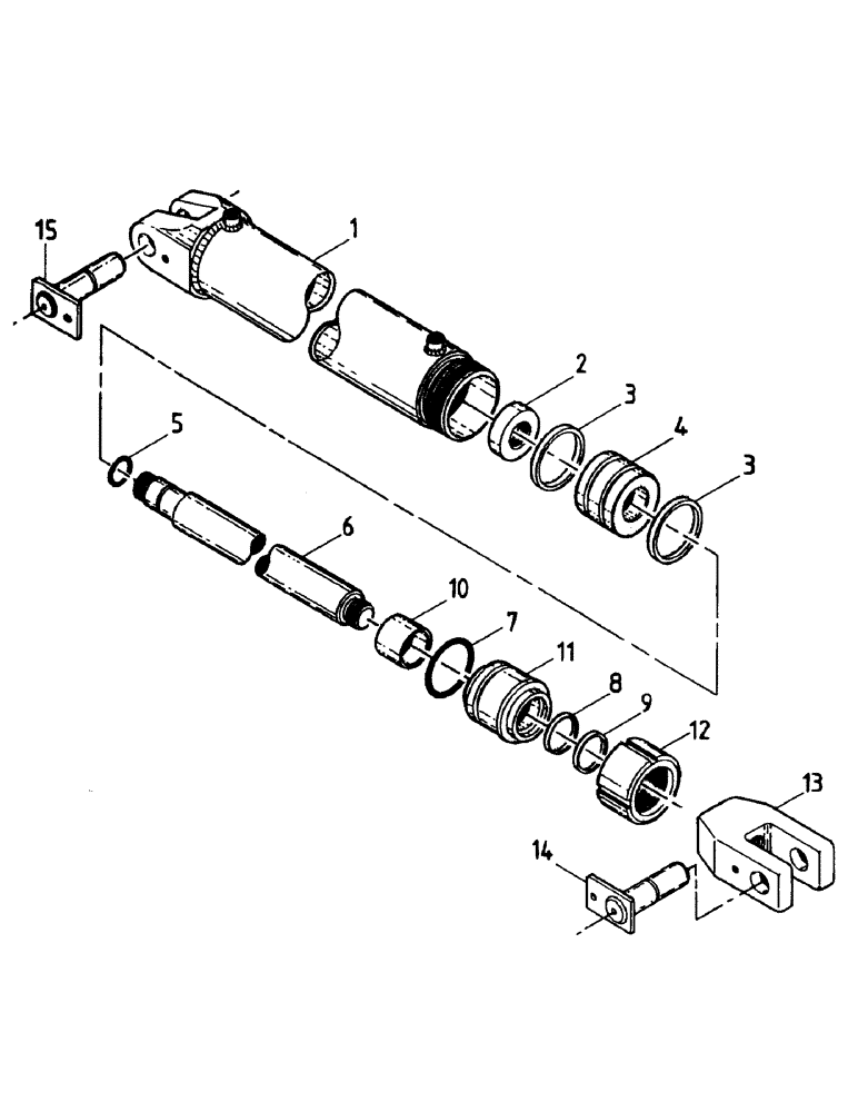 Схема запчастей Case IH AUSTOFT - (B01-01) - HYDRAULIC CYLINDER, BIN LIFT Hydraulic Components & Circuits