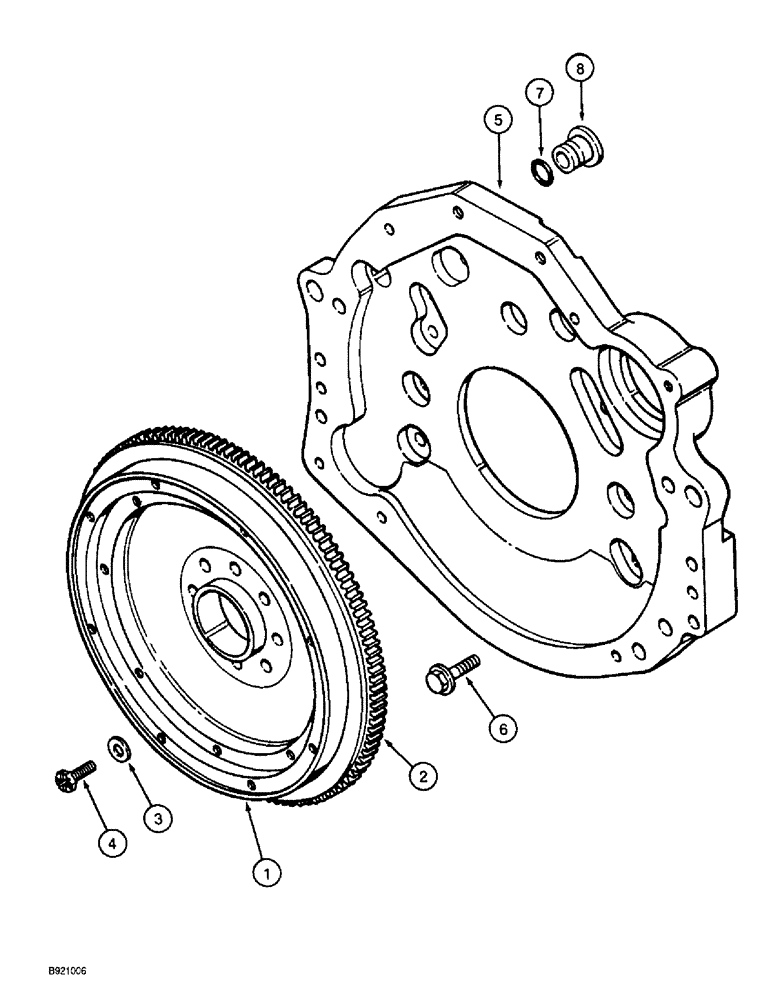 Схема запчастей Case IH 2022 - (2-78) - FLYWHEEL, 6TA-590 ENGINE (01) - ENGINE