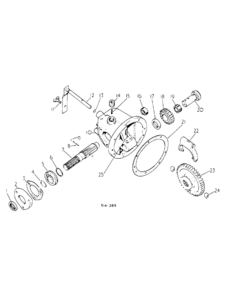 Схема запчастей Case IH 484 - (07-19) - DRIVE TRAIN, SIDE DRIVE POWER TAKE-OFF, FOR TRACTORS WITH SINGLE OR DUAL SPEED IPTO (04) - Drive Train