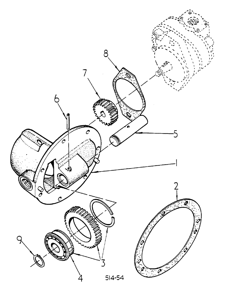 Схема запчастей Case IH 684 - (10-057) - SIDE-MOUNTED HYD. PUMP DRIVE (07) - HYDRAULICS
