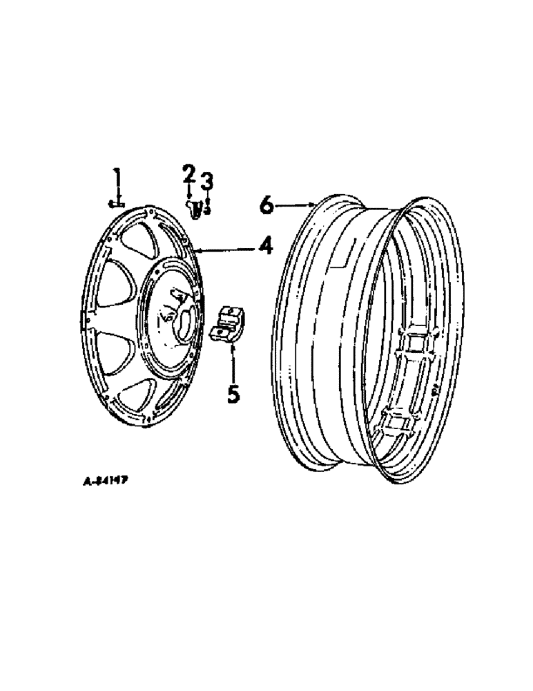 Схема запчастей Case IH 574 - (15-02[1]) - WHEELS AND TRACTION, REAR WHEELS, ROW CROP TRACTORS Wheels & Traction