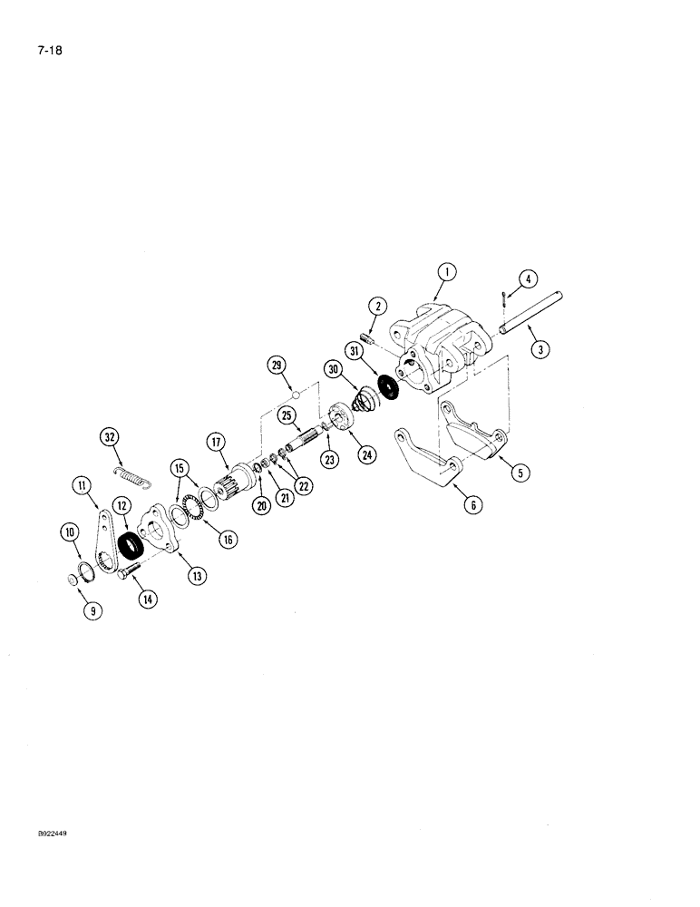Схема запчастей Case IH 9210 - (7-018) - PARKING BRAKE CALIPER ASSEMBLY, SPECIAL - IF EQUIPPED (07) - BRAKES