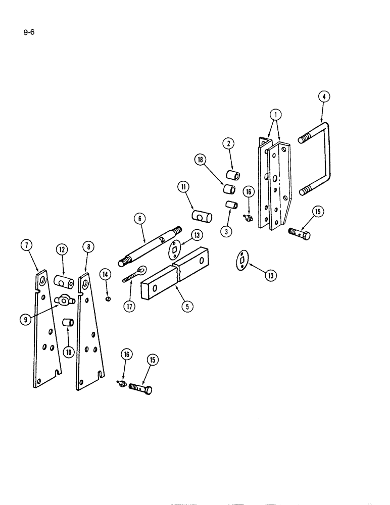 Схема запчастей Case IH 146 - (9-06) - PARALLEL LINKAGE 