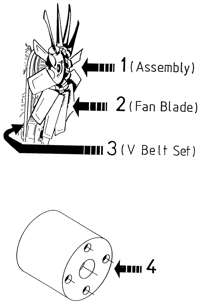 Схема запчастей Case IH 7700 - (C02[10A]) - COOLING FAN AND DRIVE BELT {6CT} Engine & Engine Attachments