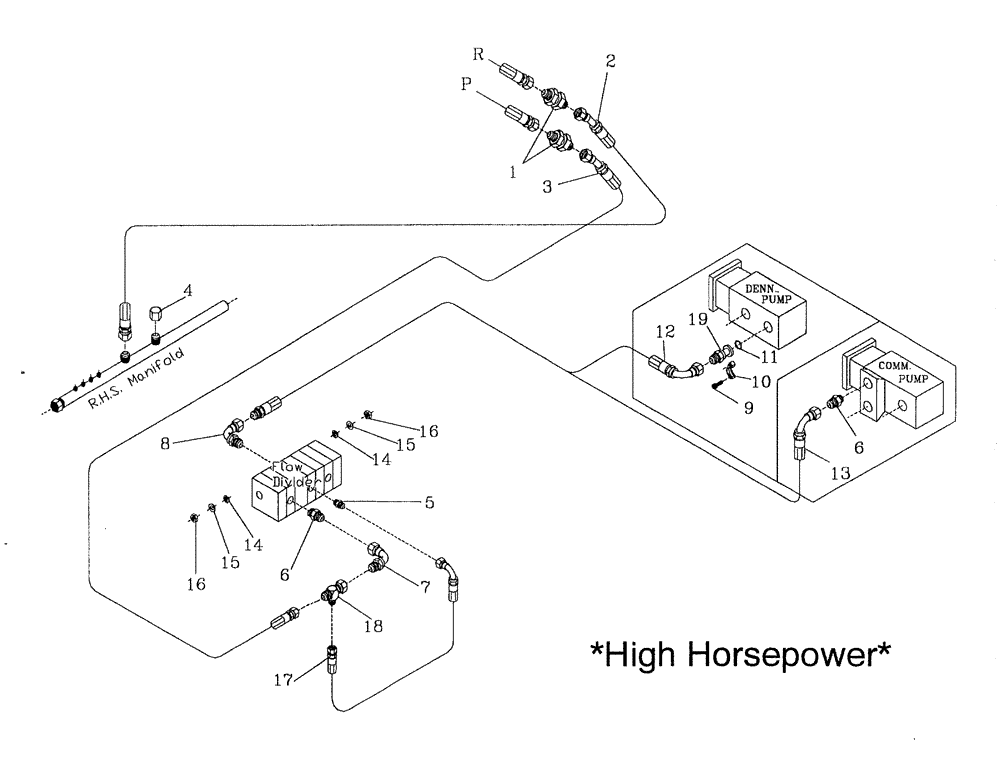 Схема запчастей Case IH 7700 - (B09[06]) - HYDRAULIC CIRCUIT {SHREDDER TOPPER WITHOUT SIDETRIM} Hydraulic Components & Circuits