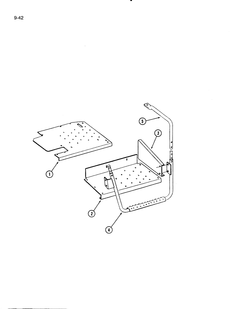 Схема запчастей Case IH 4000 - (9-42) - STEPS AND REAR RAIL (09) - CHASSIS/ATTACHMENTS
