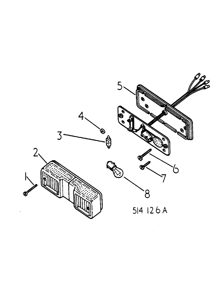 Схема запчастей Case IH 485 - (00H12) - FENDER WIRING AND SIDE/FLASHER LIGHTS, DE-LUXE LIGHTING (06) - ELECTRICAL